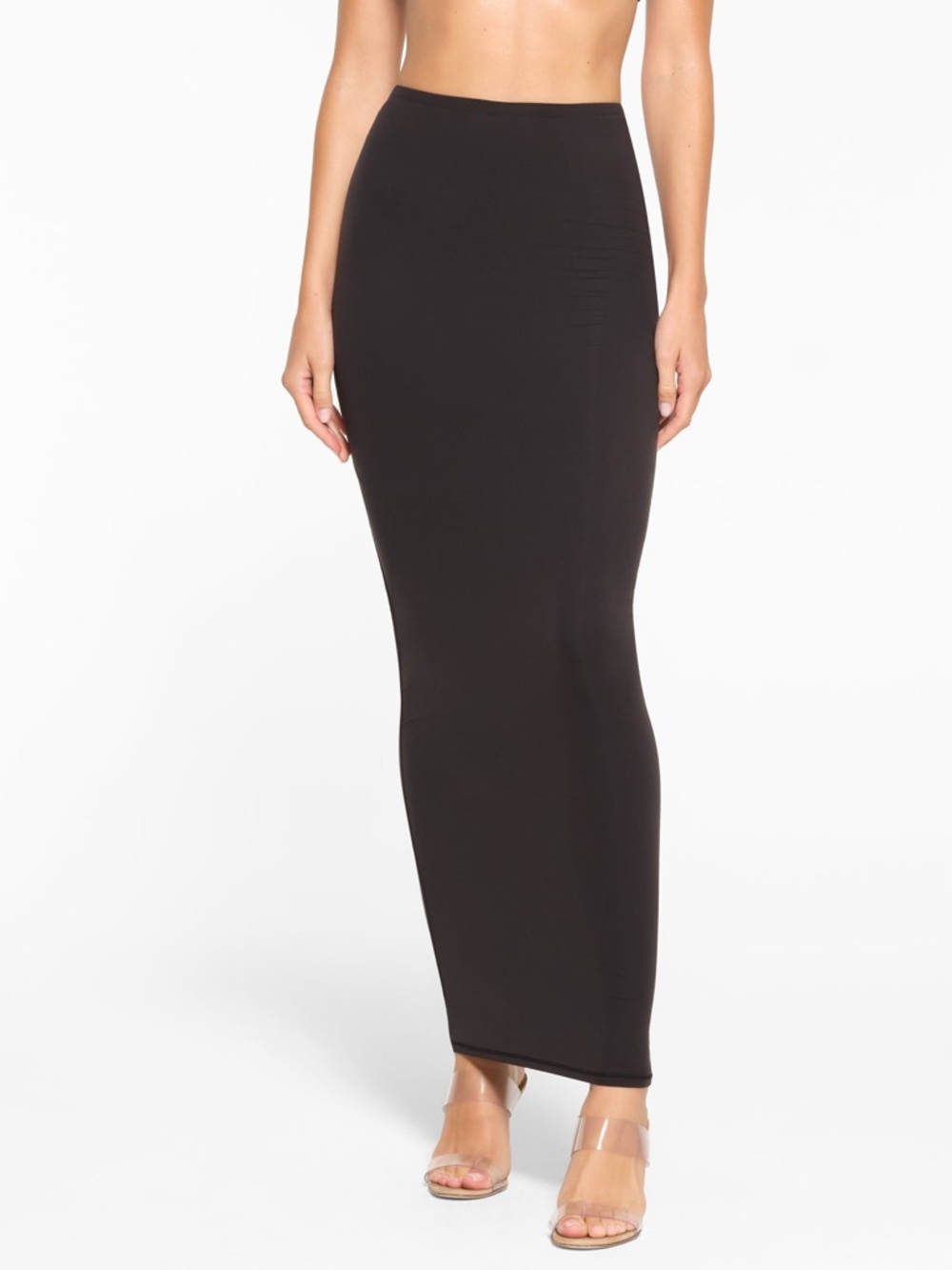 SKIMS Long Tube Maxi Skirt - Onyx Black - XXS NWT